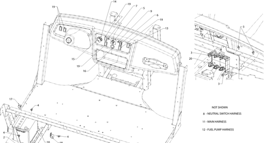 Electrical Diagram and Parts List for 747EFI4X4 (37AM485D010)(2017) Cub Cadet Lawn Tractor Accessories